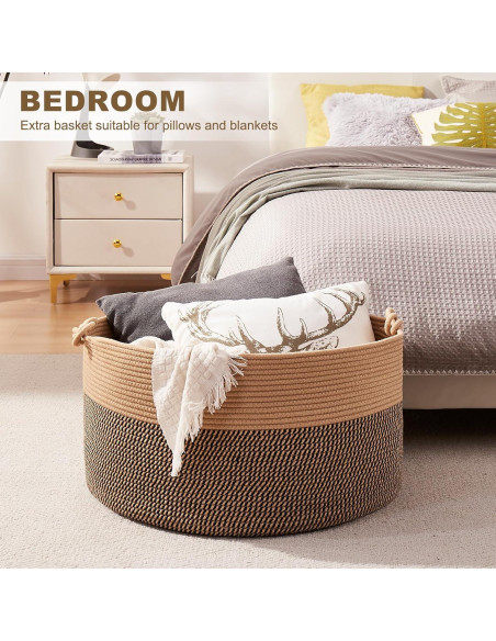 Cesta de Almacenamiento Grande OIASKET 58x58x33 cm Algodón