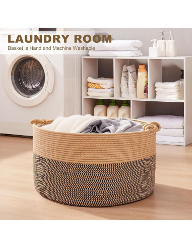 Cesta de Almacenamiento Grande OIASKET 58x58x33 cm Algodón