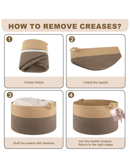 Cesta de Almacenamiento Grande OIASKET 58x58x33 cm Algodón