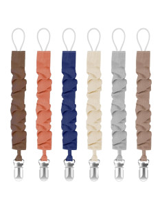 Clip de Chupete TenderBabe Naranja - 6 Paquetes, Seguro y Suave