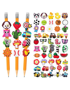 Clips de Lápiz Decorativos WDAHDHP - 50 Piezas Multicolor