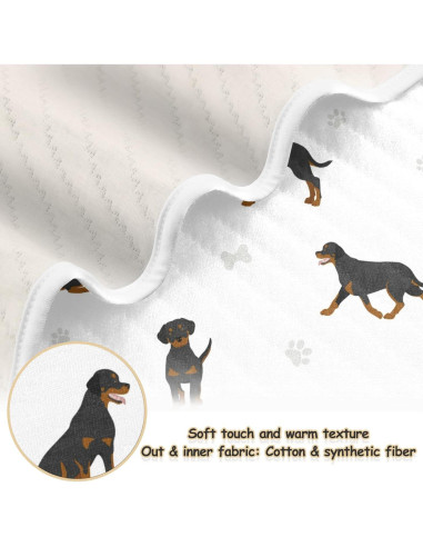 Manta de Envolver para Bebés vvfelixl Rottweiler 76x102 cm