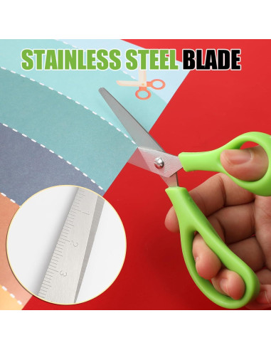 Tijeras de Punta Roma para Niños BURVAGY - Paquete de 24