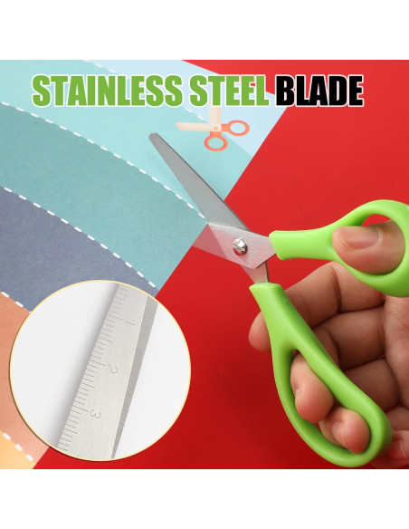 Tijeras de Punta Roma para Niños BURVAGY - Paquete de 24