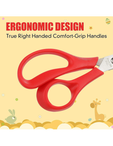 Tijeras de Punta Roma para Niños BURVAGY - Paquete de 24