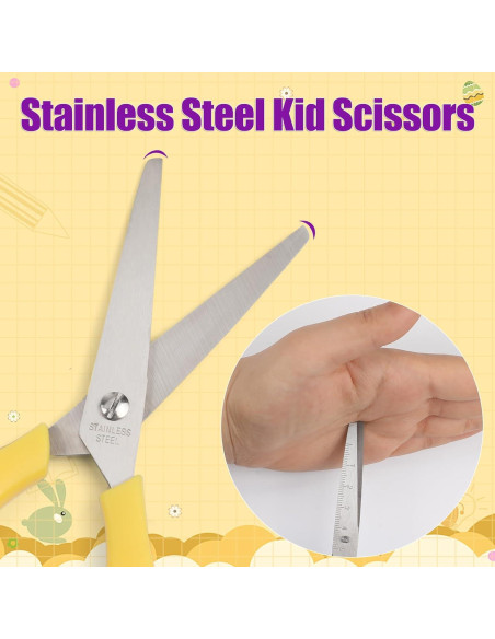 Tijeras de Punta Roma para Niños BURVAGY - Paquete de 24