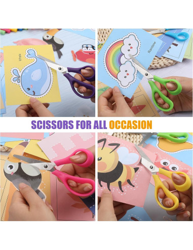 Tijeras de Punta Roma para Niños BURVAGY - Paquete de 24