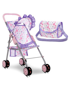 Carrito de Muñeca Plegable Dolls To Play con Capota y Canasta