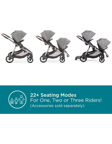 Carrito Convertible Contours Legacy Gris Grafito 1-2 Asientos