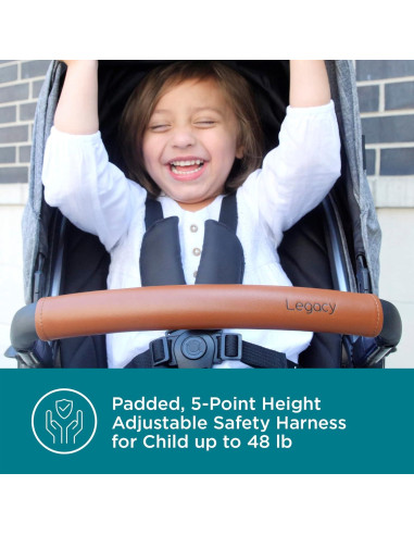 Carrito Convertible Contours Legacy Gris Grafito 1-2 Asientos