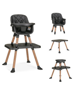 Silla Alta Convertible Dream On Me Luna 4-en-1 Negra