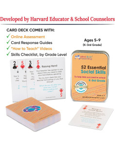 Mind Brain Emotion Kit de Habilidades Sociales 52 Tarjetas 5-9 Años 2