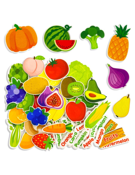 Juego de Aprendizaje de Frutas y Verduras PENGFULL 62 Piezas