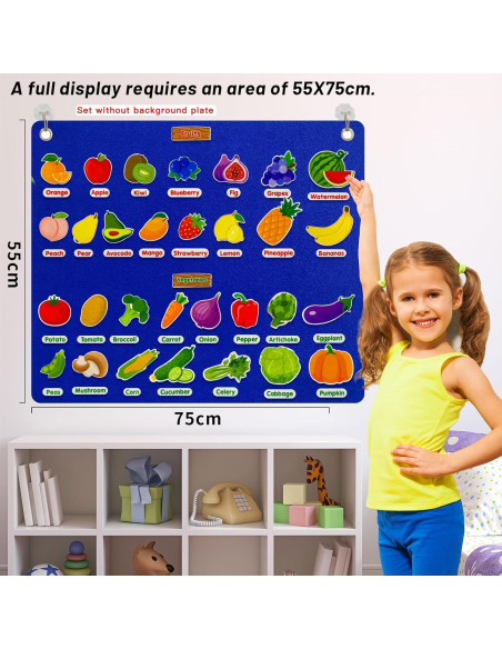 Juego de Aprendizaje de Frutas y Verduras PENGFULL 62 Piezas