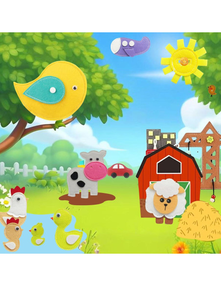 Libro Ocupado Montessori Kizadee para Niños 1-3 Años - Actividades Silenciosas Libro Ocupado Montessori Kizadee para Niños 1-3 Años - Actividades Silenciosas