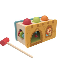Juguete de Golpear y Rodar Bababoo Castillo de Madera 22.86 cm 2
