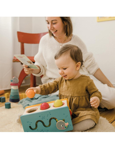 Juguete de Golpear y Rodar Bababoo Castillo de Madera 22.86 cm