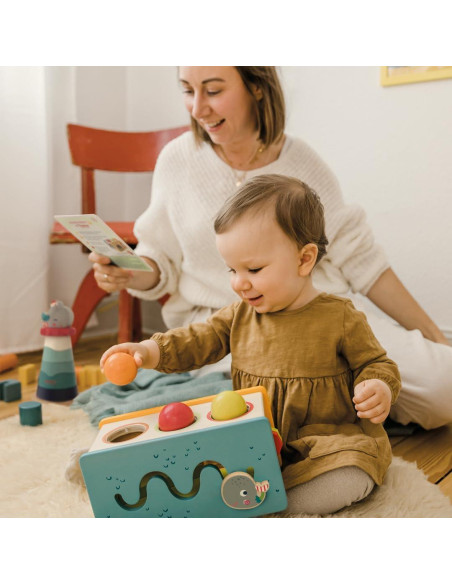 Juguete de Golpear y Rodar Bababoo Castillo de Madera 22.86 cm