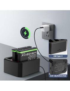 Paquete de 2 Baterías 1850mAh y Cargador ADDPOWER para Insta360 X3 2