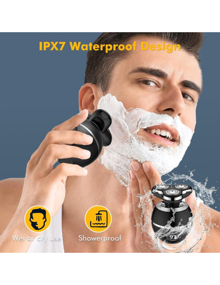 Afeitadora eléctrica 5 en 1 ETENTOUS RQ8870, recargable IPX7