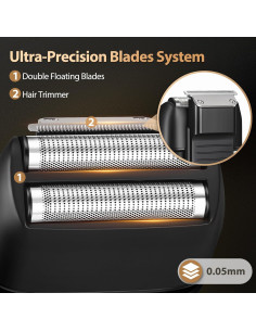 Afeitadora Eléctrica Haosens TXD01-S701 con Recortadora y 120 min 2