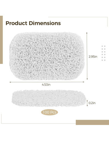 100 Almohadillas Antideslizantes de Jabón Tideme - PVC