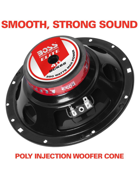 Altavoces de coche BOSS BCK65 - 2 vías 350W, 16.51 cm