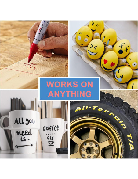 Marcadores de Pintura a Base de Aceite Lesun - 5 Colores