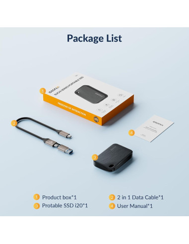 iDsonix SSD Externo 1TB Portátil USB 3.2 Gen 2x2 Rápido