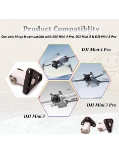 Bisagras Pivotantes Reforzadas iMusk para DJI Mini 3/4/5 Pro 2