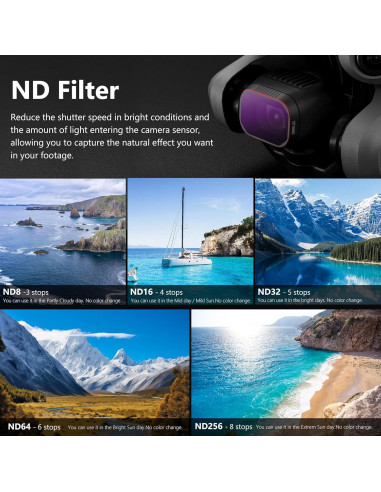 Juego de Filtros ND STARTRC para DJI Mini 4 Pro - 6 Piezas