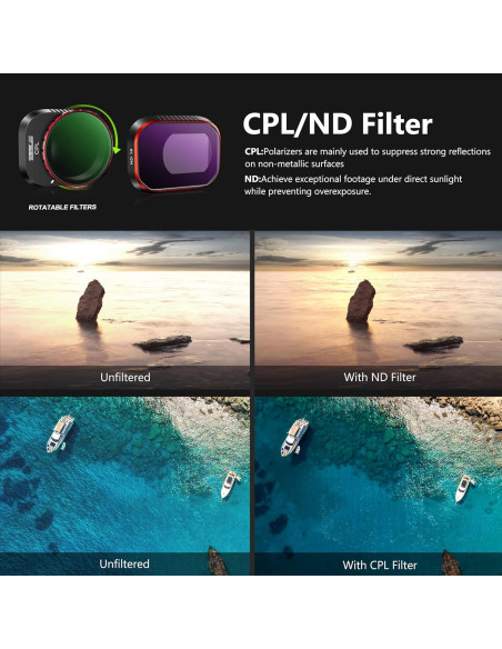 Juego de Filtros ND STARTRC para DJI Mini 4 Pro - 6 Piezas
