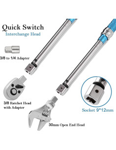 Llave de Torque Ajustable COTOUXKER 5-60 Nm Cabeza Abierta 30mm 2