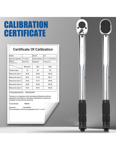 Llave de Torque XJX 1/2" 10-160 ft-lb / 13.6-217.1 Nm Llave de Torque XJX 1/2" 10-160 ft-lb / 13.6-217.1 Nm