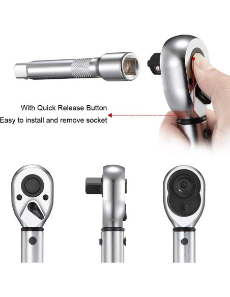 Juego de Llave de Torque BULLTOOLS 1/2" 25-250ft.lb/33.75-337.5Nm