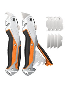 Cuchillo Utilitario Retráctil Bilivein - Paquete de 2 - Aluminio