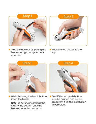 Cuchillo Utilitario Retráctil Bilivein - Paquete de 2 - Aluminio