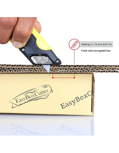Cortador de Caja Easy Cut 2000 Amarillo - 3 Profundidades