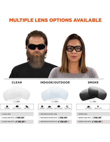 Gafas de Protección Ergodyne Skullerz LOKI Anti Rayas y Niebla