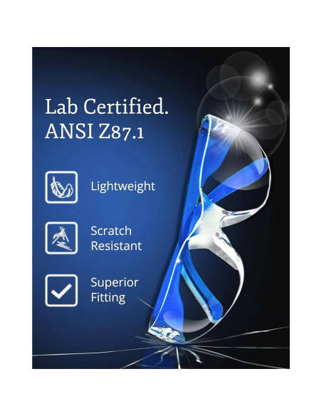 Gafas de Seguridad Aqulius 24 Unidades ANSI Z87.1 Resistentes