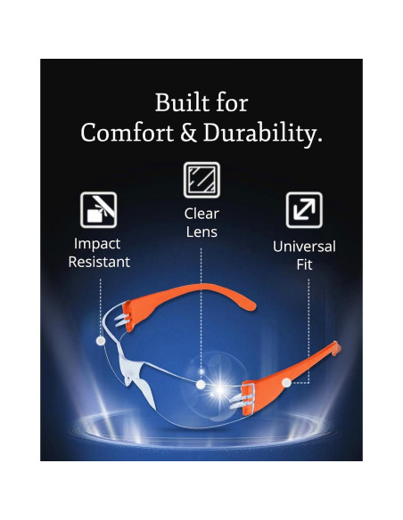 Gafas de Seguridad Aqulius 24 Unidades ANSI Z87.1 Resistentes