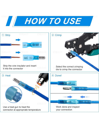 Kit de 320 Conectores de Bala Termocontraíbles PRECIHW