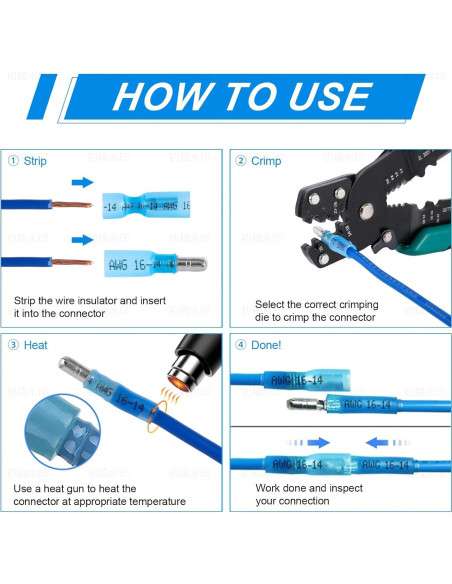 Kit de 320 Conectores de Bala Termocontraíbles PRECIHW