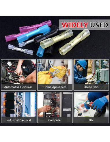 Kit de 360 Conectores de Empalme Termocontraíbles BAALA 26-10 AWG