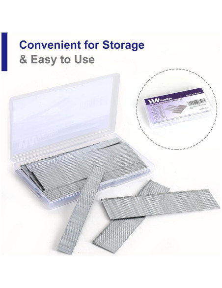 Clavos Brad Galvanizados 18GA HW HAMWOO 1600PCS 8 Tamaños