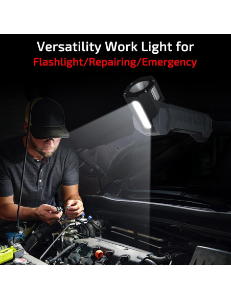 Luz de Trabajo LED Recargable WEPPGO F11 1200 Lúmenes Gris