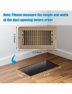 Rejillas de Ventilación para Suelo VIHOSE 20 Pcs 10.16x20.32 cm 2