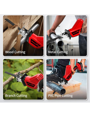 Sierra Recíproca Inalámbrica FULLYEA 21V 3500SPM con 2 Baterías