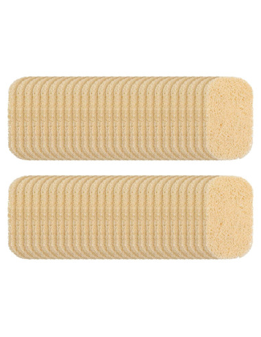 50 Almohadillas Ahorradoras de Jabón HOFURME Beige 11x7.6 cm