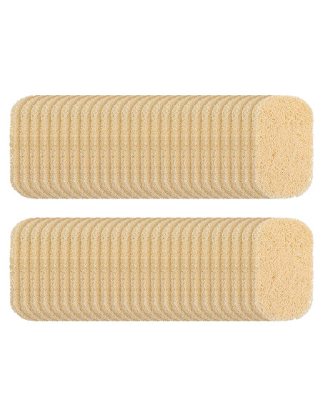 50 Almohadillas Ahorradoras de Jabón HOFURME Beige 11x7.6 cm